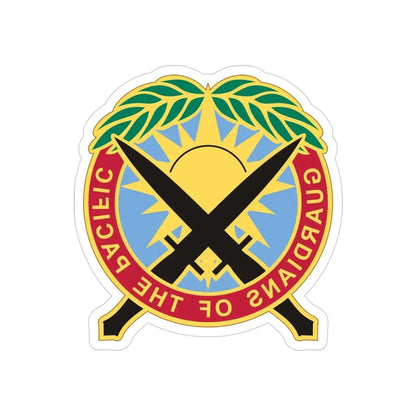 Special Operations Command Pacific 2 (U.S. Army) REVERSE PRINT Transparent Die-Cut STICKER 3 Inch Die-Cut Transparent - The Sticker Space