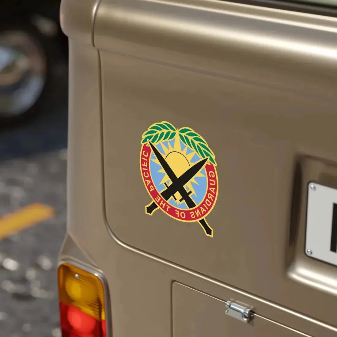 Special Operations Command Pacific 2 (U.S. Army) REVERSE PRINT Transparent Die-Cut STICKER - The Sticker Space