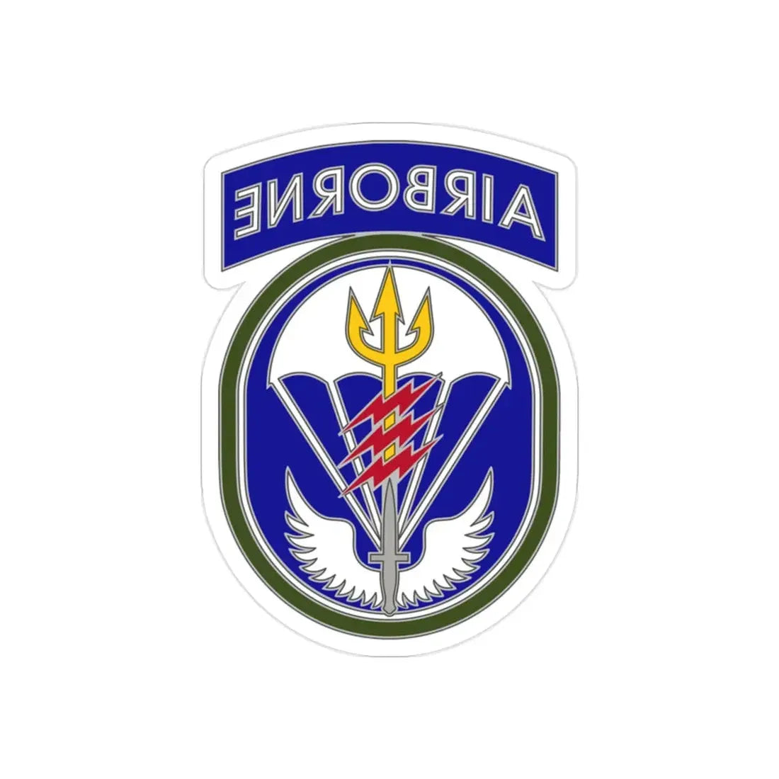 Special Operations Command South (U.S. Army) REVERSE PRINT Transparent Die-Cut STICKER 2 Inch Die-Cut Transparent - The Sticker Space