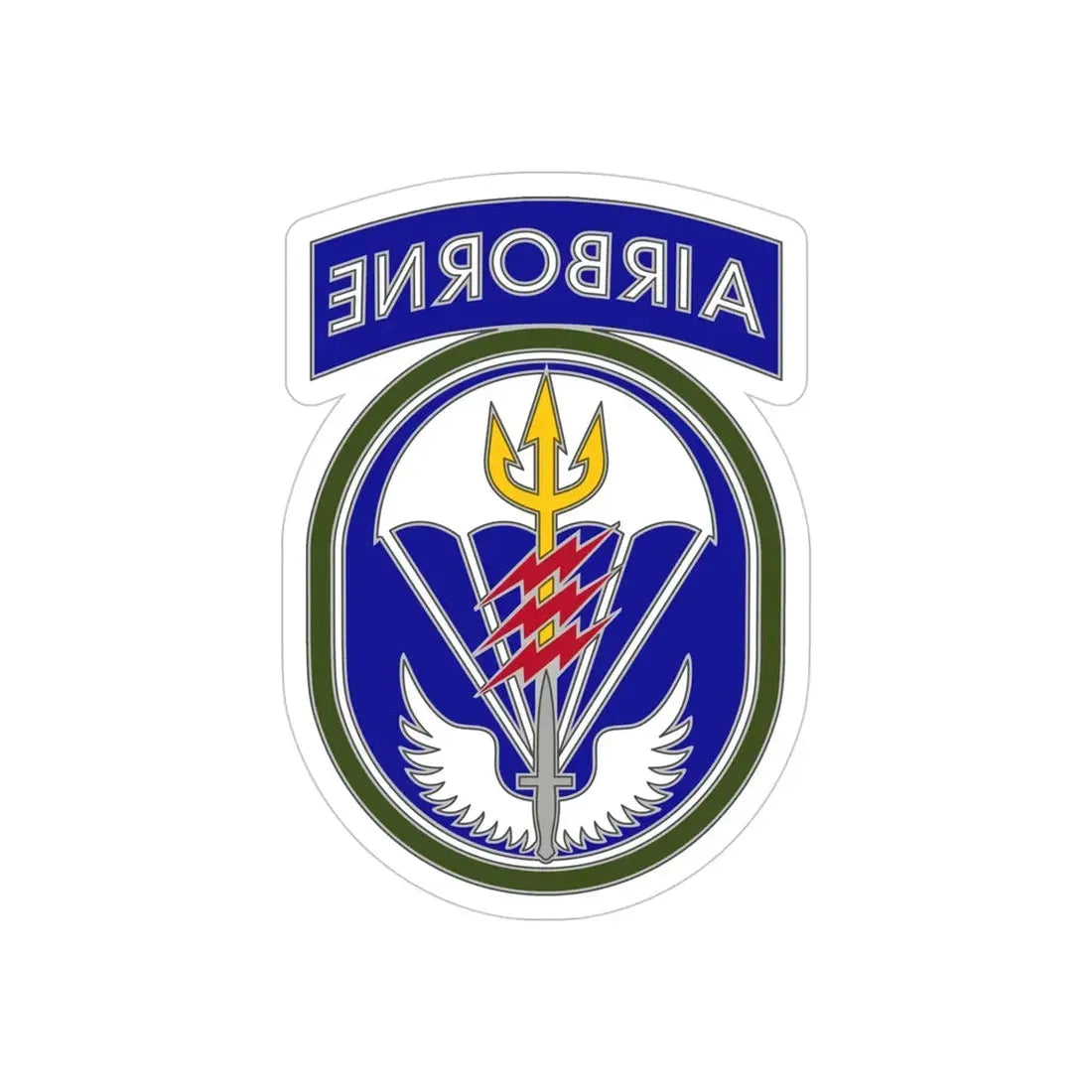 Special Operations Command South (U.S. Army) REVERSE PRINT Transparent Die-Cut STICKER 4 Inch Die-Cut Transparent - The Sticker Space