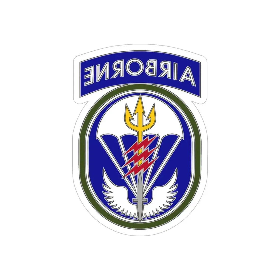 Special Operations Command South (U.S. Army) REVERSE PRINT Transparent Die-Cut STICKER 5 Inch Die-Cut Transparent - The Sticker Space