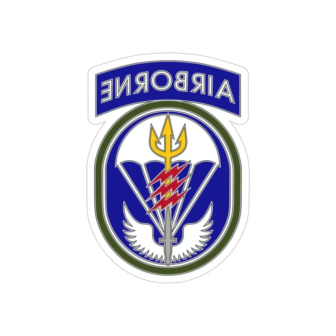 Special Operations Command South (U.S. Army) REVERSE PRINT Transparent Die-Cut STICKER 6 Inch Die-Cut Transparent - The Sticker Space