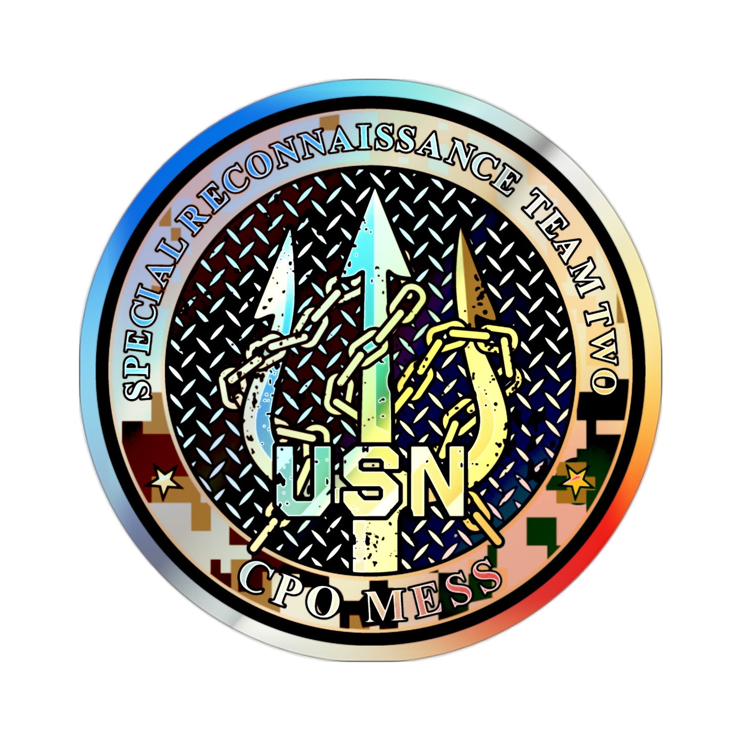 Special Reconnaissance Team 2 (U.S. Navy) Holographic STICKER Die-Cut Vinyl Decal-2 Inch-The Sticker Space