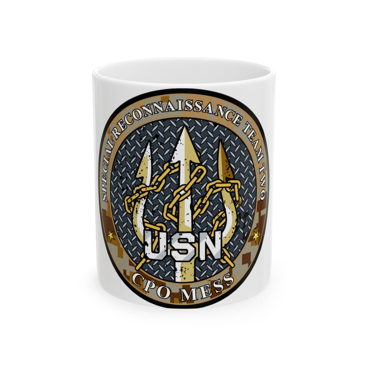 Special Reconnaissance Team 2 (U.S. Navy) White Coffee Mug-11oz-The Sticker Space