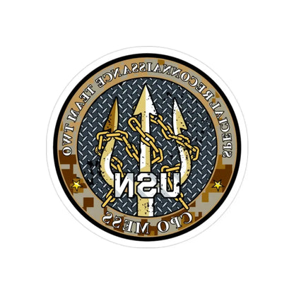 Special Reconnaissance Team 2 (U.S. Navy) REVERSE PRINT Transparent Die-Cut STICKER 2 Inch Die-Cut Transparent - The Sticker Space