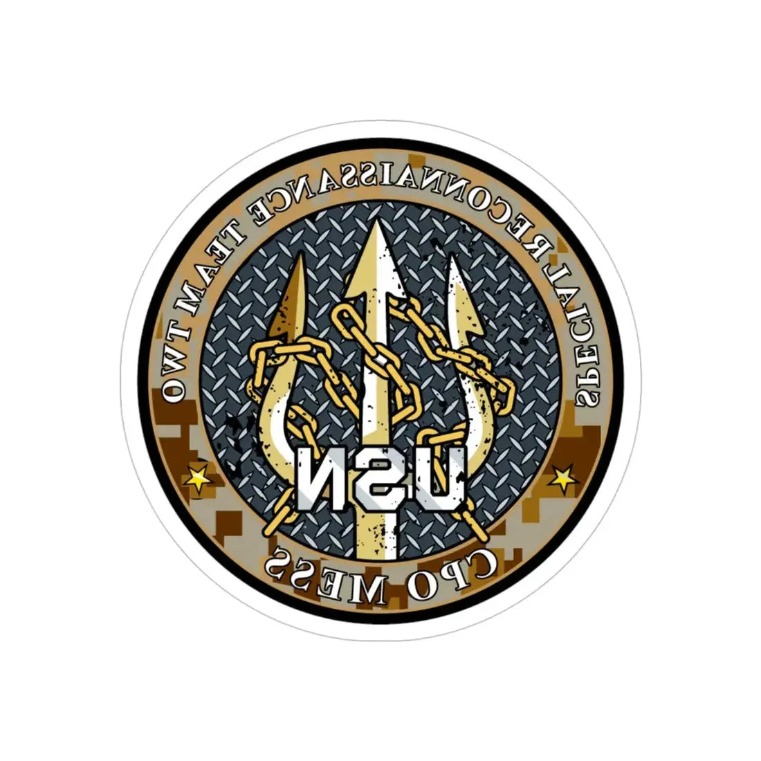 Special Reconnaissance Team 2 (U.S. Navy) REVERSE PRINT Transparent Die-Cut STICKER 4 Inch Die-Cut Transparent - The Sticker Space