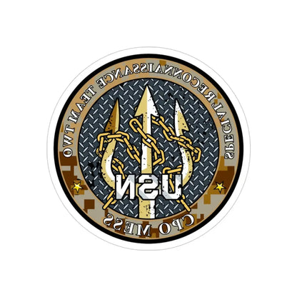 Special Reconnaissance Team 2 (U.S. Navy) REVERSE PRINT Transparent Die-Cut STICKER 4 Inch Die-Cut Transparent - The Sticker Space