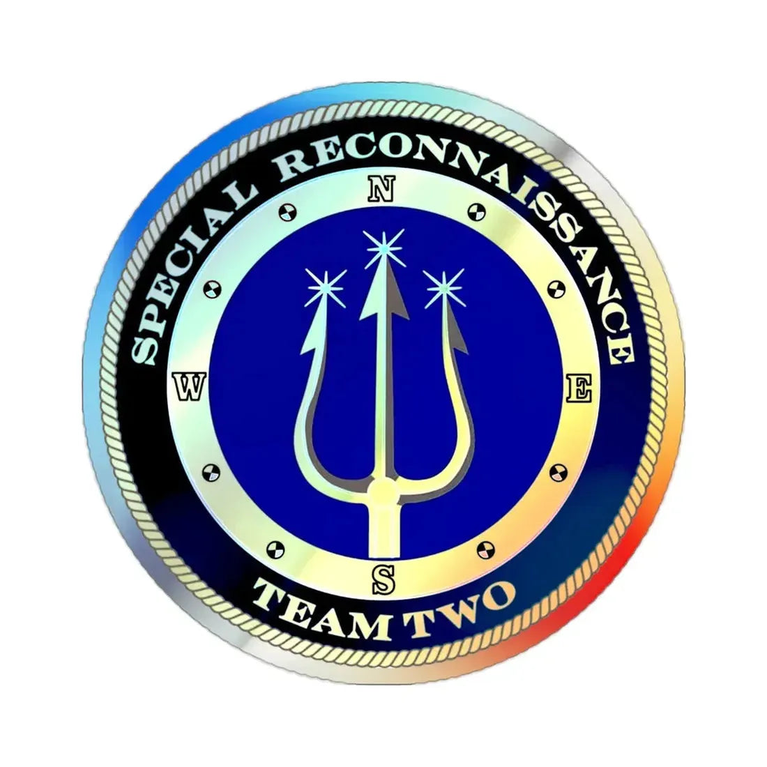 Special Reconnaissance Team Two SRT 2 (U.S. Navy) Holographic STICKER Die-Cut Vinyl Decal 2 Inch Holographic - The Sticker Space