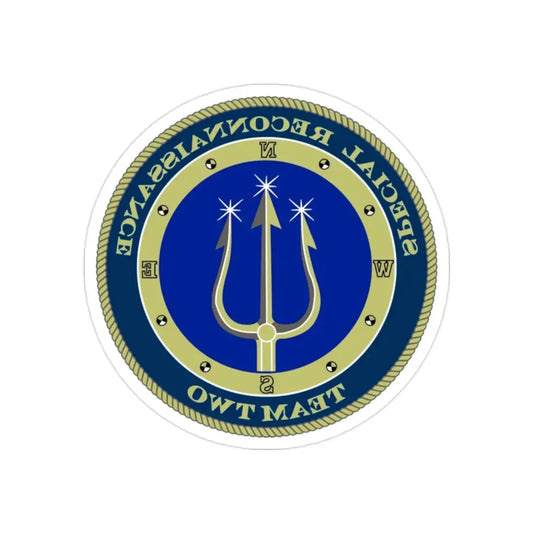 Special Reconnaissance Team Two SRT 2 (U.S. Navy) REVERSE PRINT Transparent Die-Cut STICKER 2 Inch Die-Cut Transparent - The Sticker Space