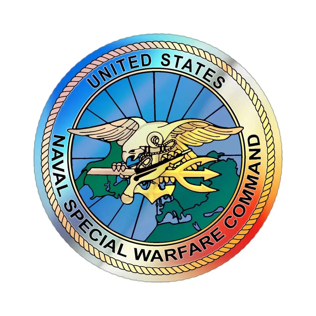 Special Warfare Command (U.S. Navy) Holographic STICKER Die-Cut Vinyl Decal 3 Inch Holographic - The Sticker Space
