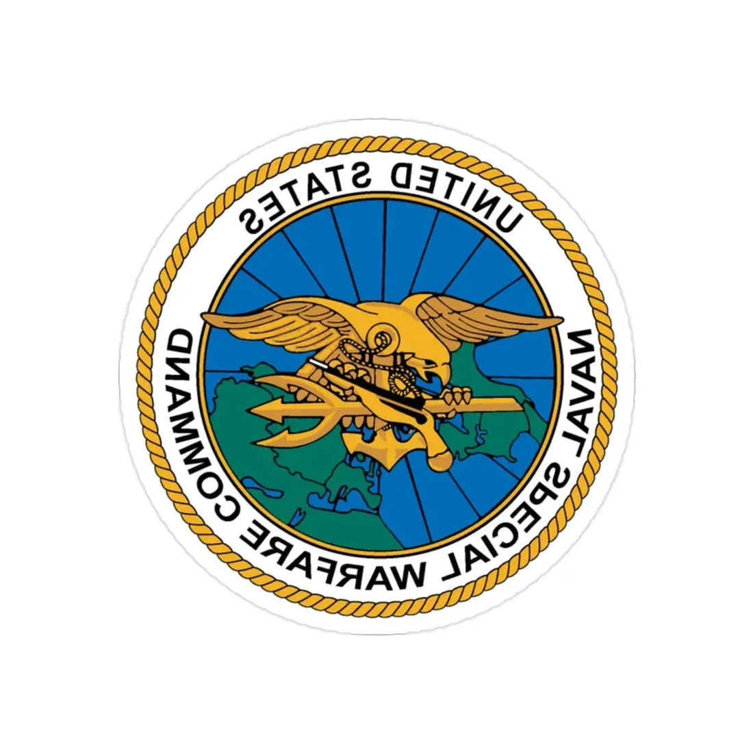 Special Warfare Command (U.S. Navy) REVERSE PRINT Transparent Die-Cut STICKER 2 Inch Die-Cut Transparent - The Sticker Space