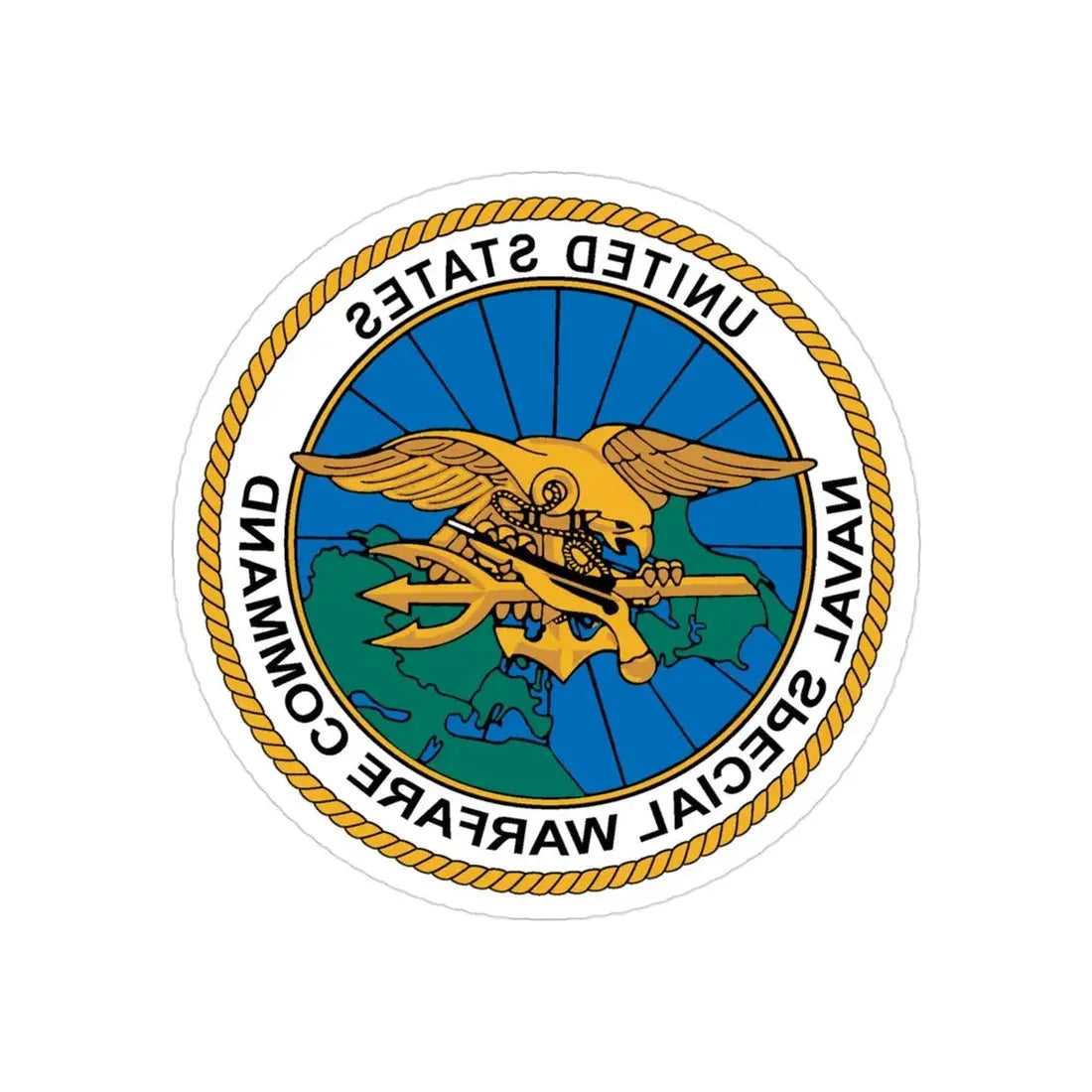 Special Warfare Command (U.S. Navy) REVERSE PRINT Transparent Die-Cut STICKER 3 Inch Die-Cut Transparent - The Sticker Space