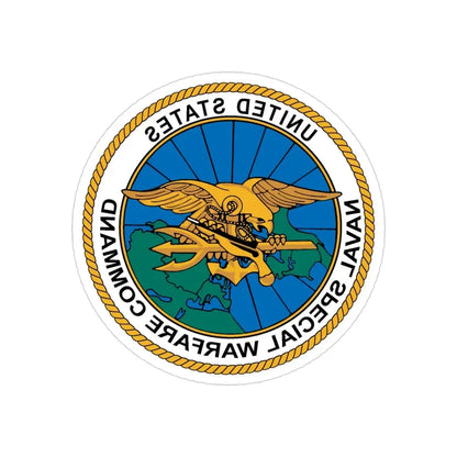 Special Warfare Command (U.S. Navy) REVERSE PRINT Transparent Die-Cut STICKER 3 Inch Die-Cut Transparent - The Sticker Space