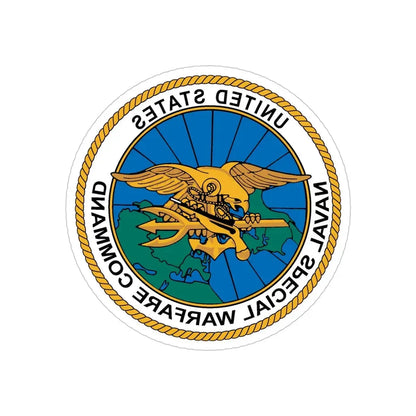 Special Warfare Command (U.S. Navy) REVERSE PRINT Transparent Die-Cut STICKER 5 Inch Die-Cut Transparent - The Sticker Space