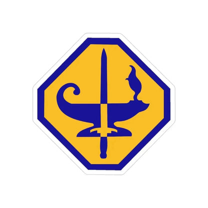 Specialized Training Division (U.S. Army) REVERSE PRINT Transparent Die-Cut STICKER 3 Inch Die-Cut Transparent - The Sticker Space