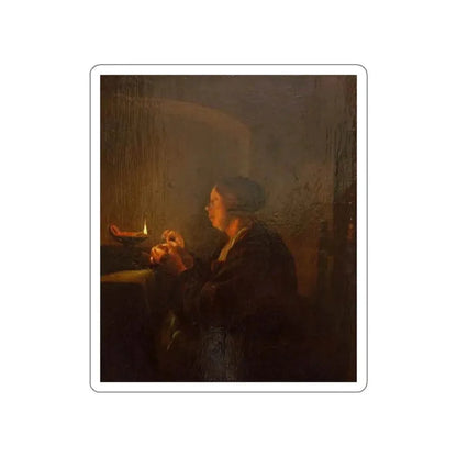 SPECKAERT, Hans - Woman by Candlelight (Artwork) STICKER Vinyl Die-Cut Decal White Die-Cut 4 Inch - The Sticker Space