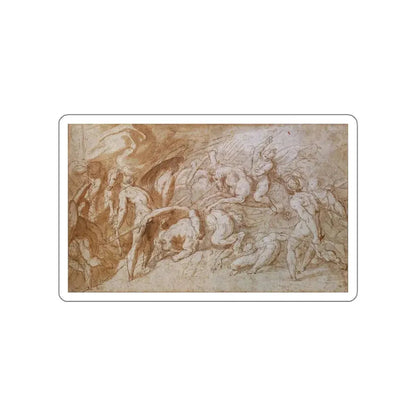 SPECKAERT, Hans1 - Nude Soldiers Fighting (Artwork) STICKER Vinyl Die-Cut Decal White Die-Cut 4 Inch - The Sticker Space