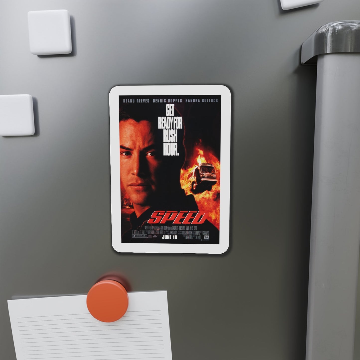 Speed 1994 Movie Poster Die-Cut Magnet-The Sticker Space