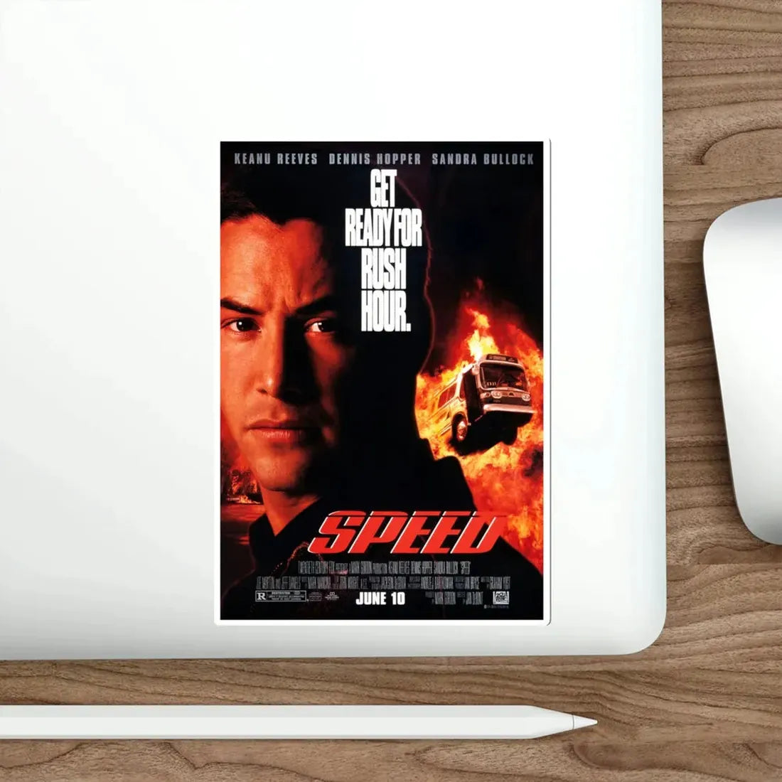 Speed 1994 Movie Poster STICKER Vinyl Die-Cut Decal - The Sticker Space