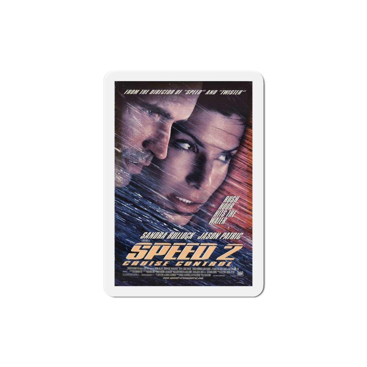 Speed 2 Cruise Control 1997 Movie Poster Die-Cut Magnet-4" x 4"-The Sticker Space