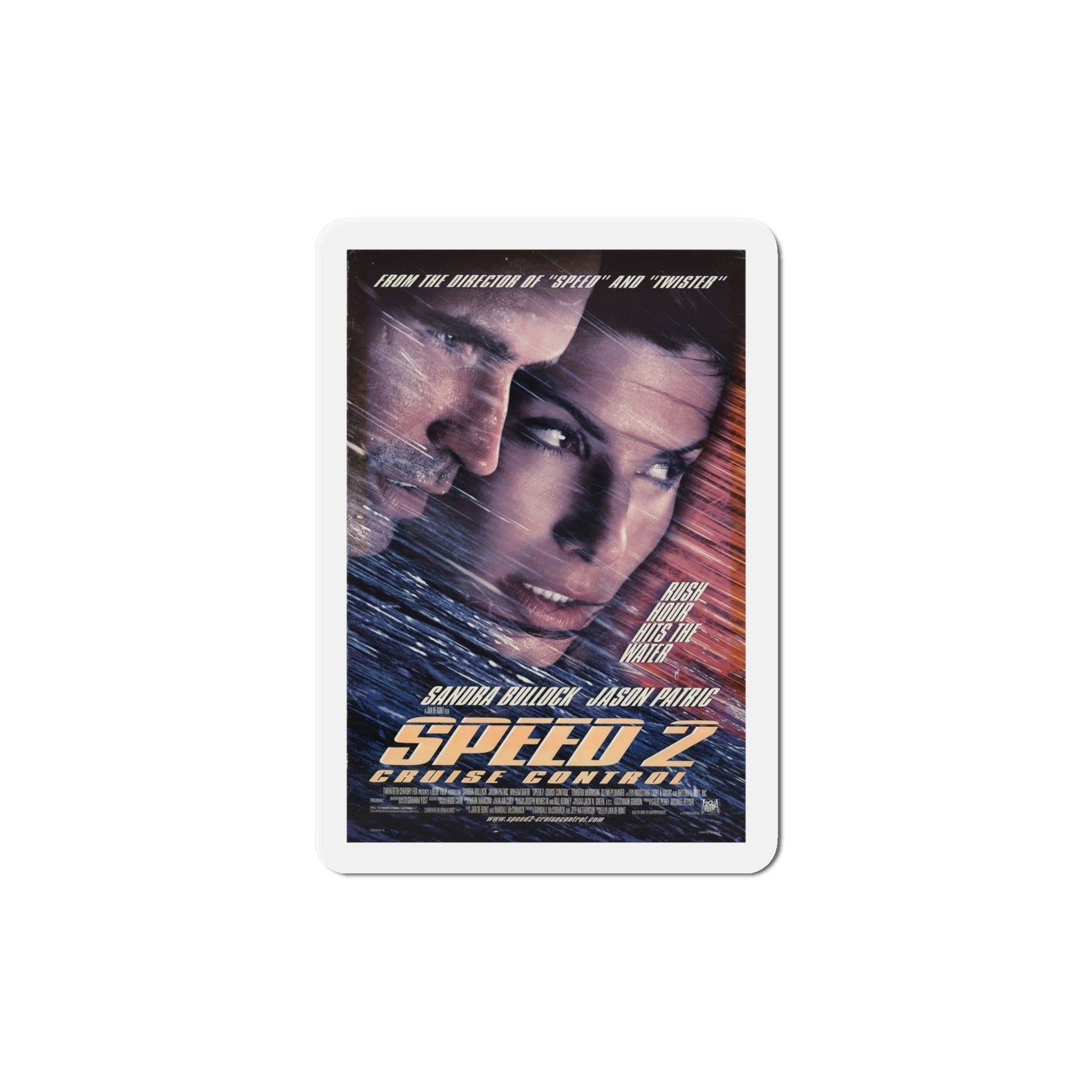 Speed 2 Cruise Control 1997 Movie Poster Die-Cut Magnet-6 Inch-The Sticker Space