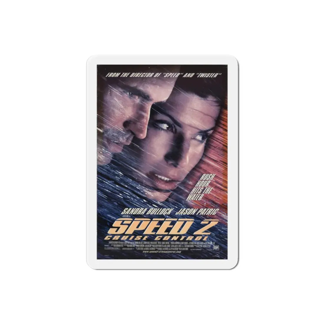 Speed 2 Cruise Control 1997 Movie Poster Refrigerator Magnet 2 Inch - The Sticker Space