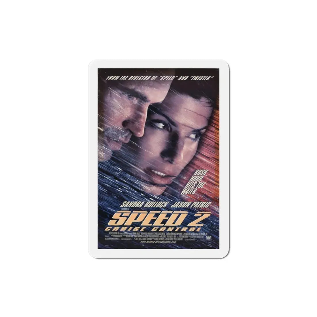 Speed 2 Cruise Control 1997 Movie Poster Refrigerator Magnet 3 Inch - The Sticker Space