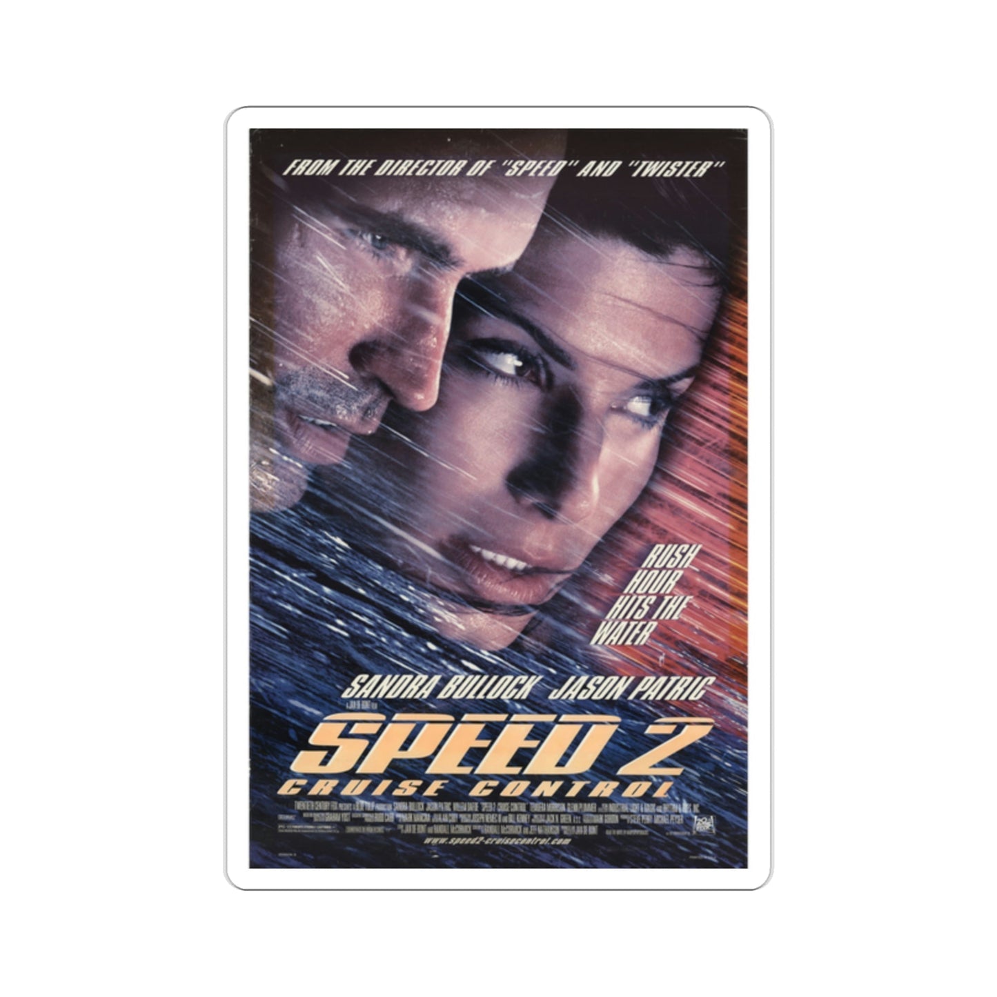 Speed 2 Cruise Control 1997 Movie Poster STICKER Vinyl Die-Cut Decal-2 Inch-The Sticker Space