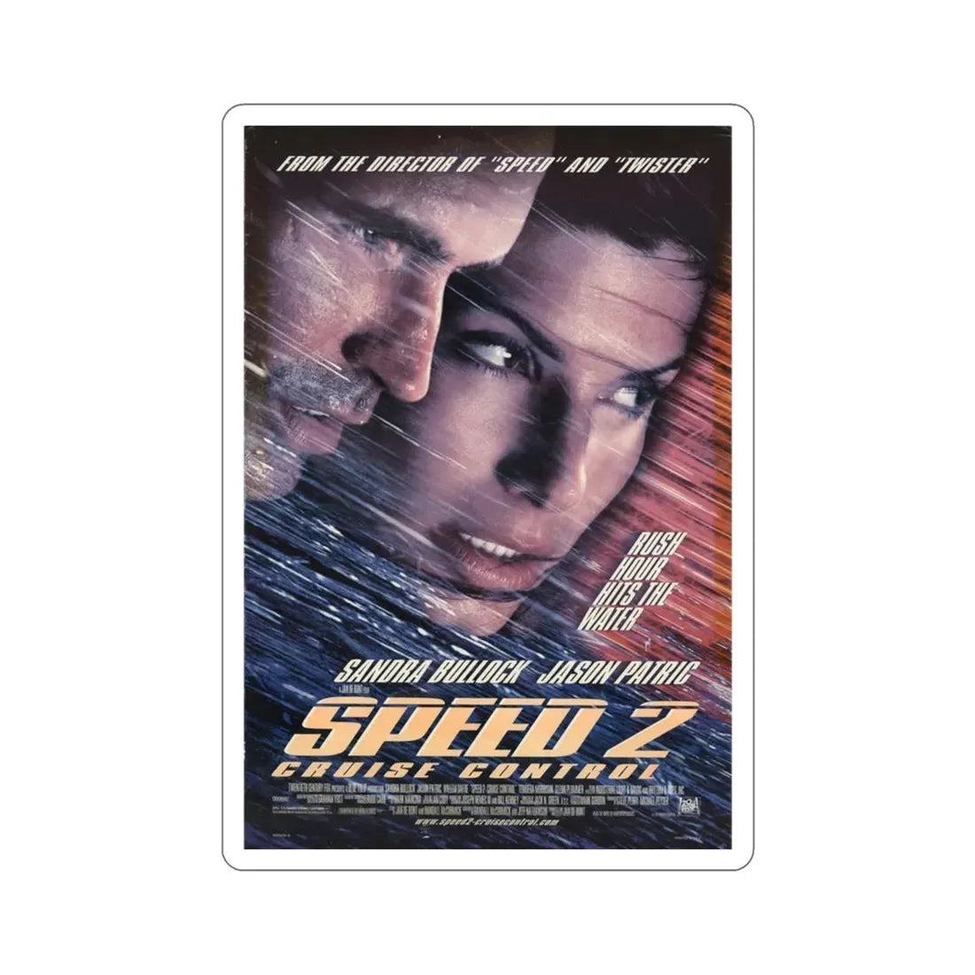 Speed 2 Cruise Control 1997 Movie Poster STICKER Vinyl Die-Cut Decal 3 Inch - The Sticker Space