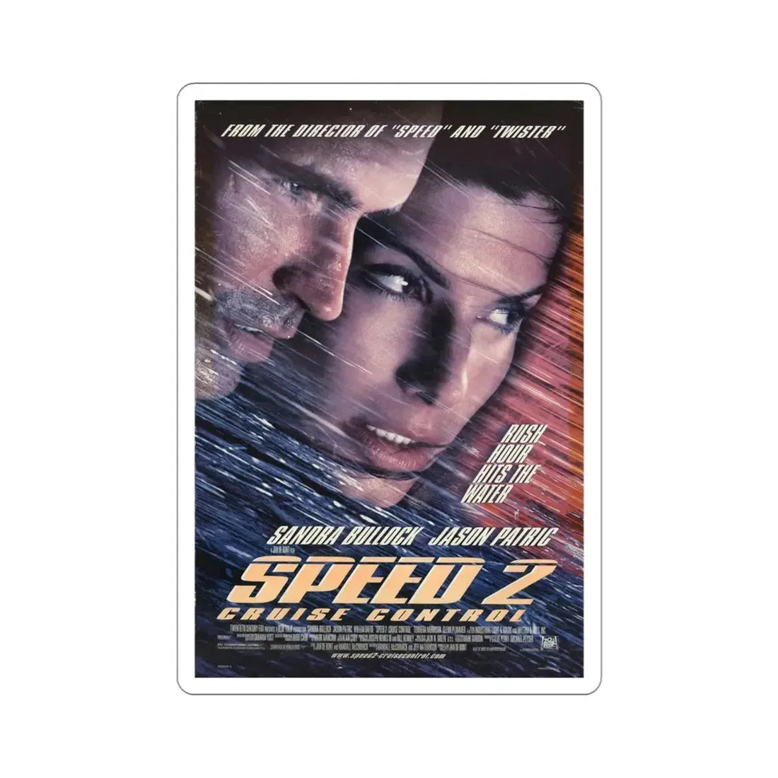 Speed 2 Cruise Control 1997 Movie Poster STICKER Vinyl Die-Cut Decal 4 Inch - The Sticker Space