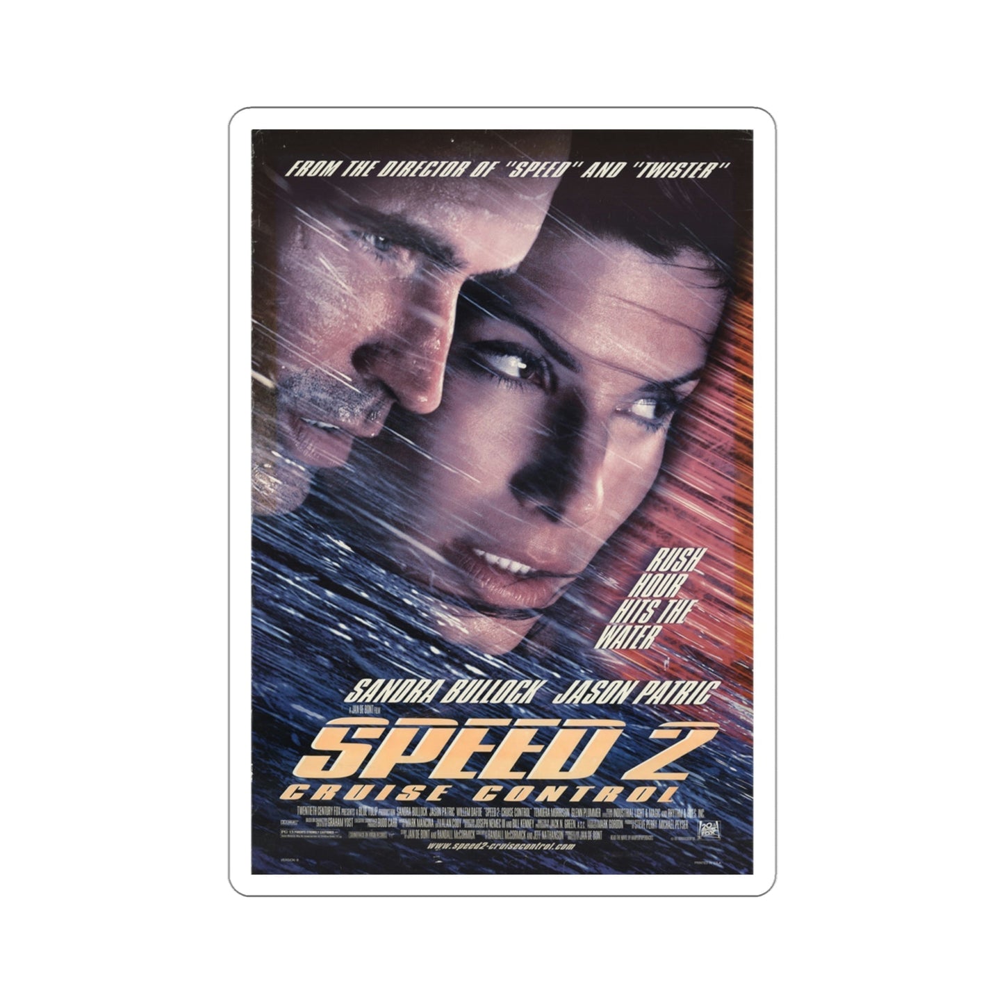 Speed 2 Cruise Control 1997 Movie Poster STICKER Vinyl Die-Cut Decal-4 Inch-The Sticker Space