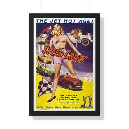 SPEED CRAZY 1959 - Framed Movie Poster-20" x 30"-The Sticker Space