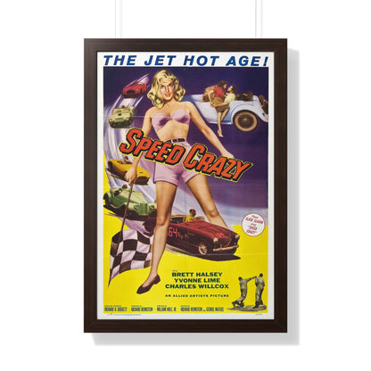 SPEED CRAZY 1959 - Framed Movie Poster-20" x 30"-The Sticker Space