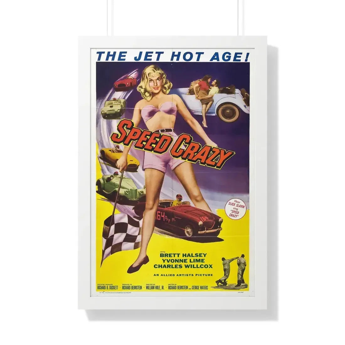 SPEED CRAZY 1959 - Framed Movie Poster 20" x 30" White - The Sticker Space
