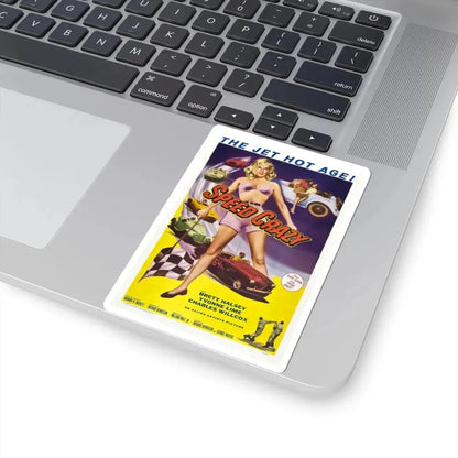 SPEED CRAZY 1959 Movie Poster - STICKER Vinyl Kiss-Cut Decal - The Sticker Space