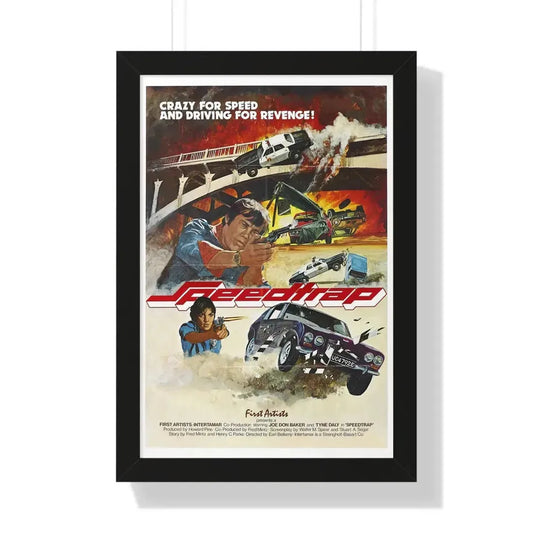 SPEEDTRAP 1977 - Framed Movie Poster 16″ x 24″ Black - The Sticker Space