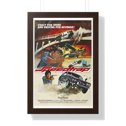 SPEEDTRAP 1977 - Framed Movie Poster 16″ x 24″ Walnut - The Sticker Space