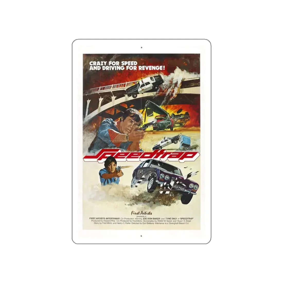 SPEEDTRAP 1977 Movie Poster STICKER Vinyl Die-Cut Decal 3 Inch - The Sticker Space