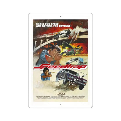 SPEEDTRAP 1977 Movie Poster - STICKER Vinyl Kiss-Cut Decal 4 Inch White - The Sticker Space