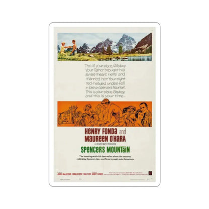 Spencer's Mountain 1963 Movie Poster STICKER Vinyl Die-Cut Decal 3 Inch - The Sticker Space