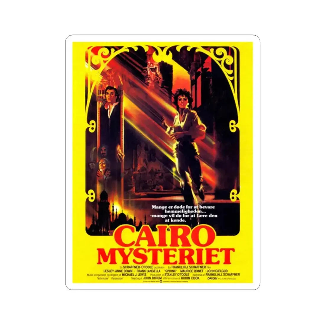 SPHINX (DANISH) 1981 Movie Poster - STICKER Vinyl Kiss-Cut Decal 2 Inch White - The Sticker Space