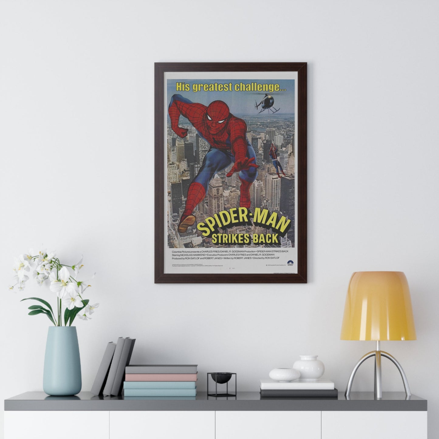 SPIDER-MAN STRIKES BACK 1976 - Framed Movie Poster-The Sticker Space