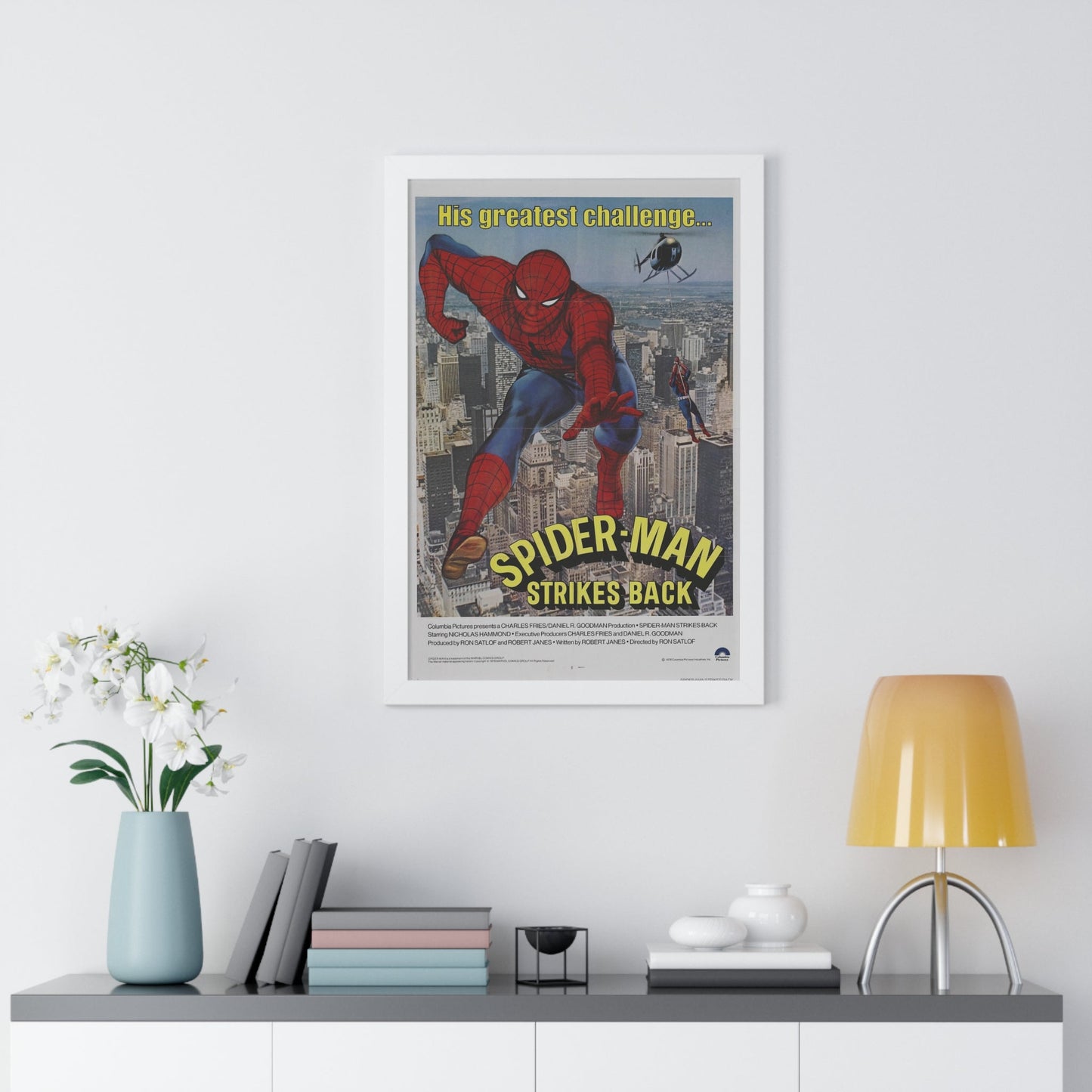 SPIDER-MAN STRIKES BACK 1976 - Framed Movie Poster-The Sticker Space