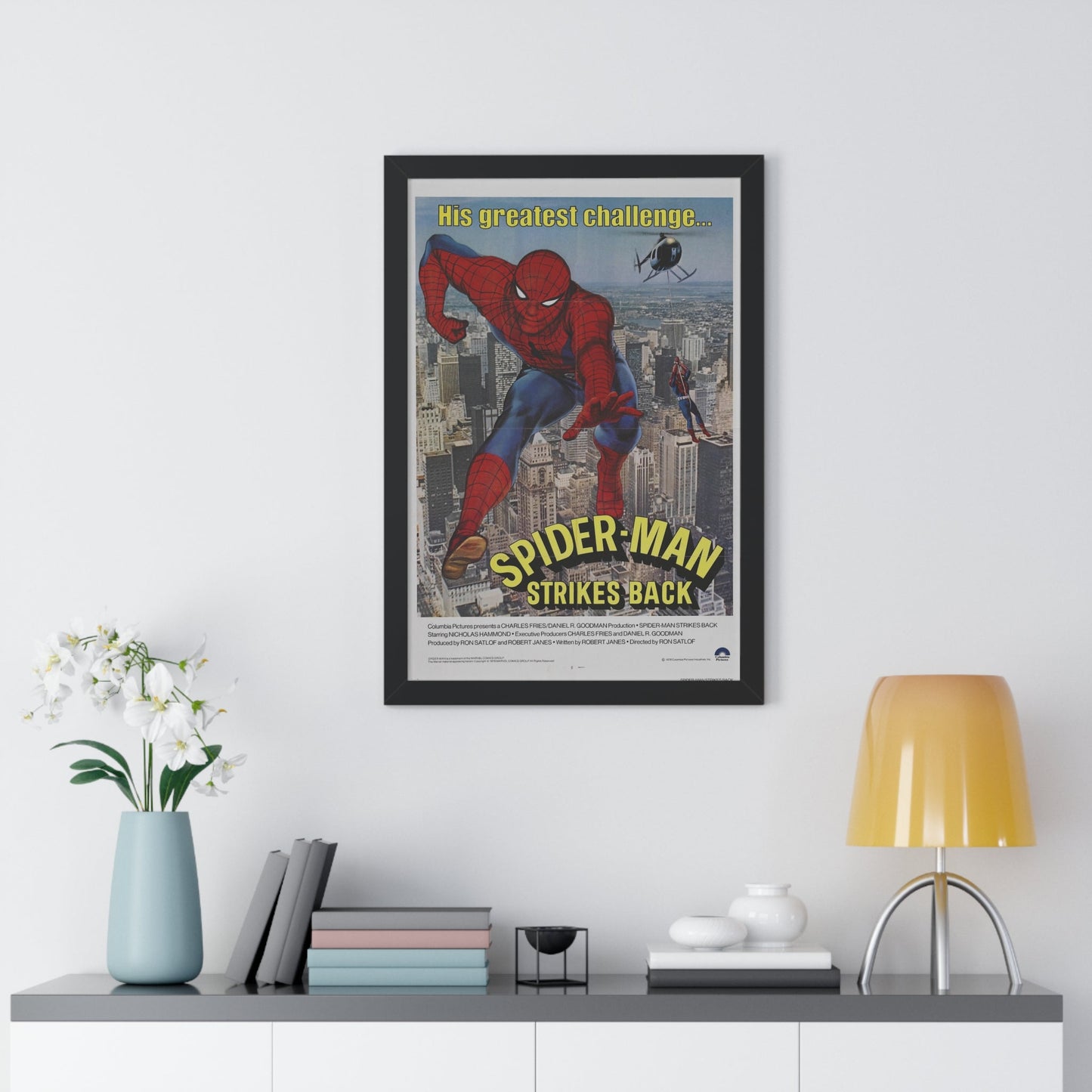 SPIDER-MAN STRIKES BACK 1976 - Framed Movie Poster-The Sticker Space