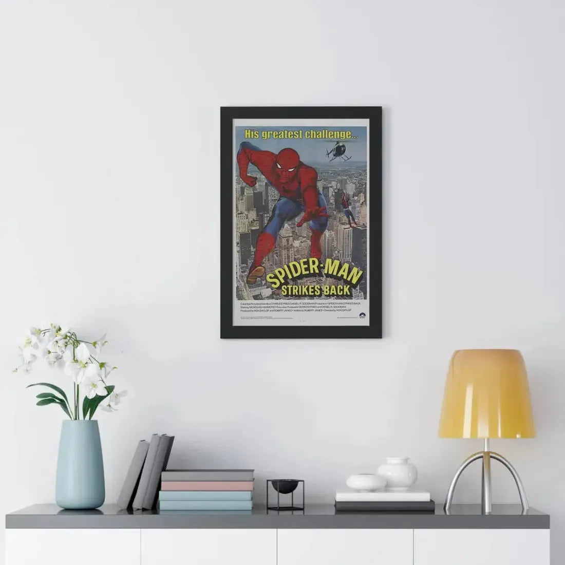 SPIDER-MAN STRIKES BACK 1976 - Framed Movie Poster - The Sticker Space