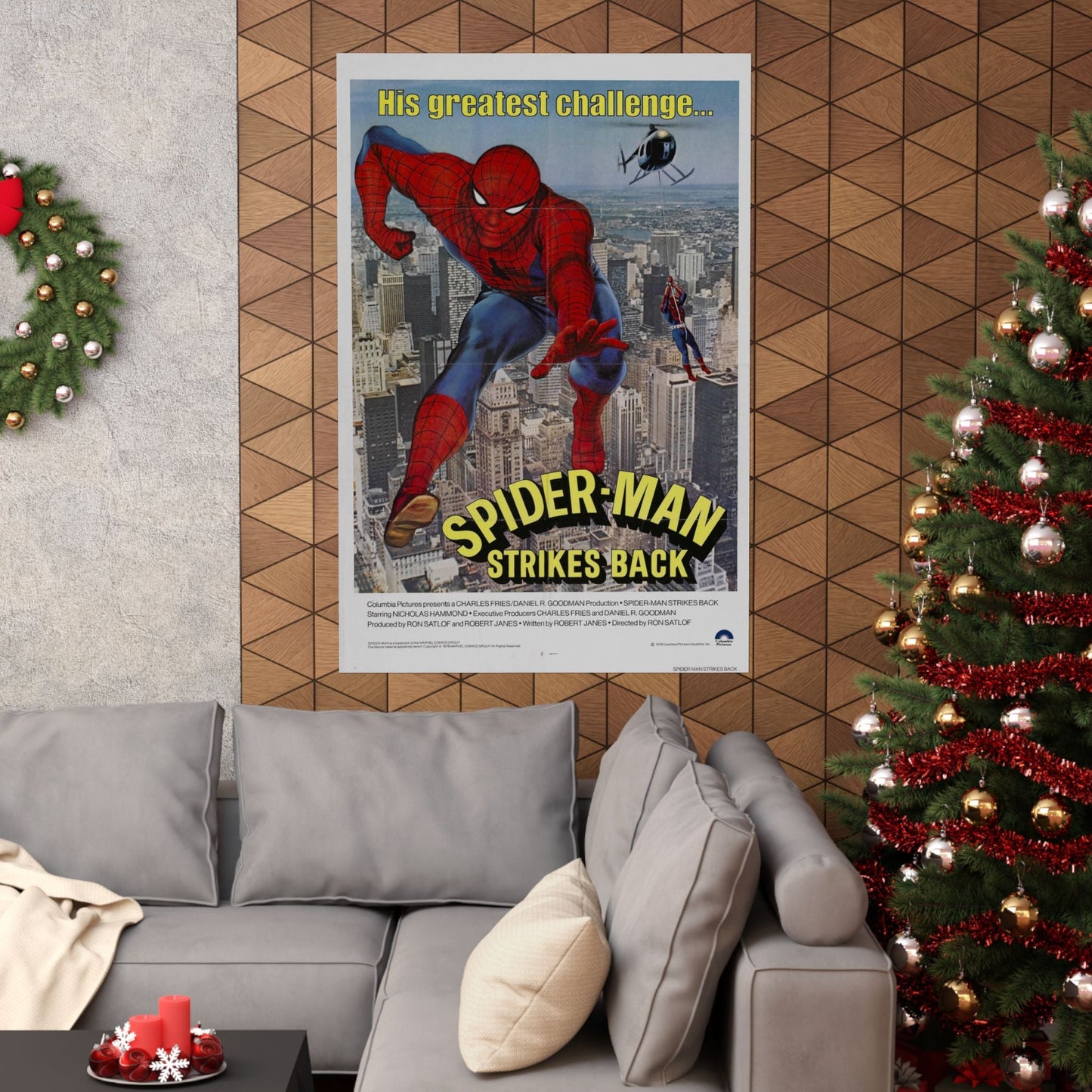 SPIDER-MAN STRIKES BACK 1976 - Paper Movie Poster-The Sticker Space