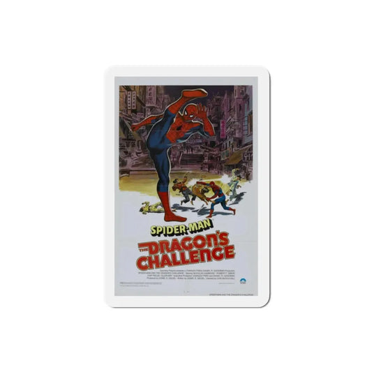 Spider Man The Dragon's Challenge 1979 Movie Poster Refrigerator Magnet 2 Inch - The Sticker Space
