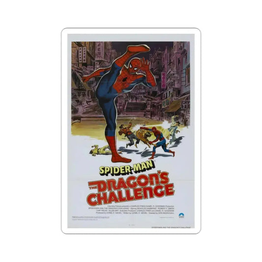 Spider Man The Dragon's Challenge 1979 Movie Poster STICKER Vinyl Die-Cut Decal 2 Inch - The Sticker Space