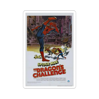 Spider Man The Dragon's Challenge 1979 Movie Poster STICKER Vinyl Die-Cut Decal 2 Inch - The Sticker Space