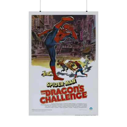SPIDERMAN THE DRAGON'S CHALLENGE 1979 - Paper Movie Poster 36" x 54" Matte - The Sticker Space